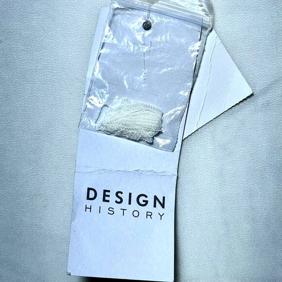 NWT Design History from Nordstrom Ivory Open Knit Top with Sheer Back Sz S - Picture 5 of 7